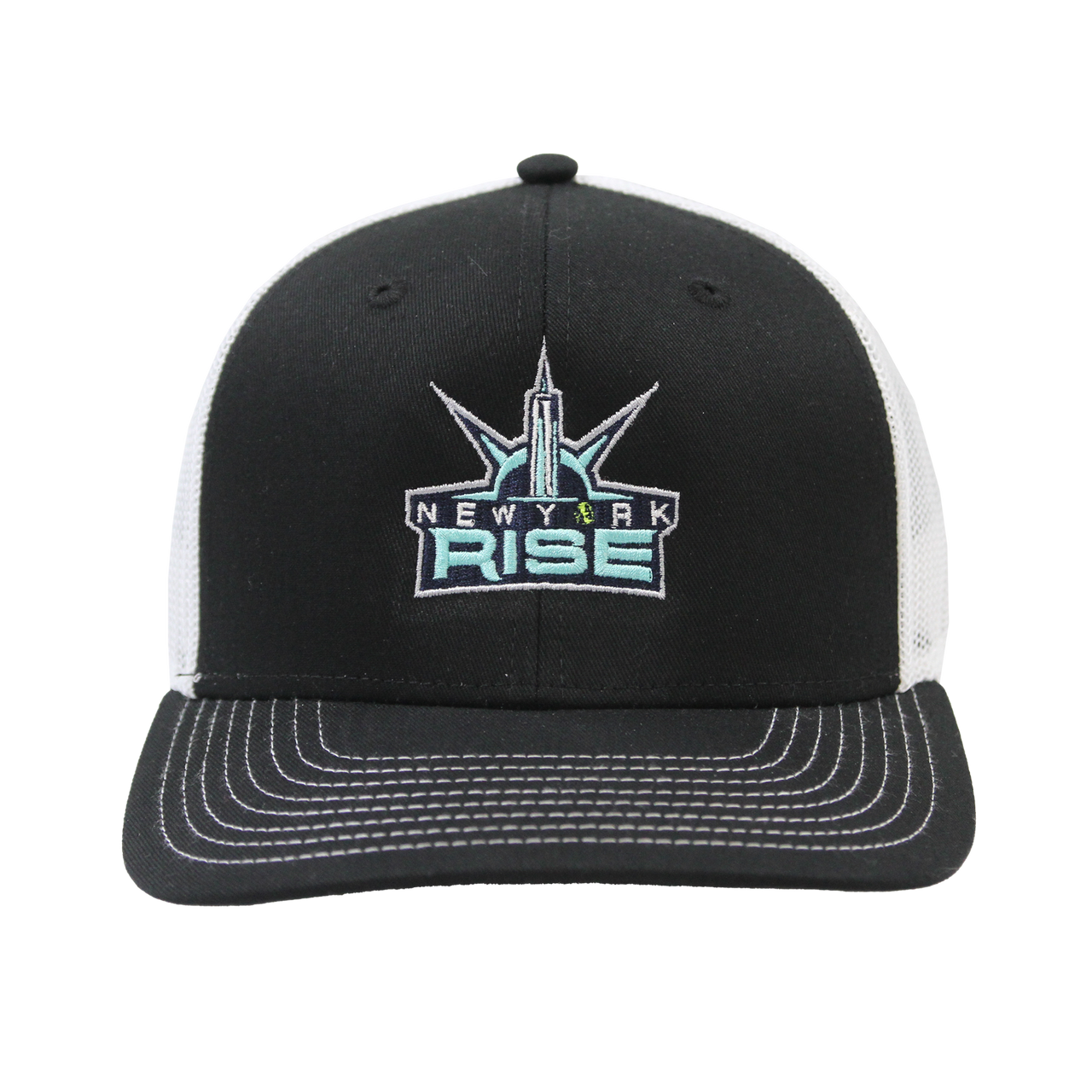 Rise Trucker Hat - Black and White Mesh Back