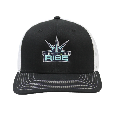 Rise Trucker Hat - Black and White Mesh Back