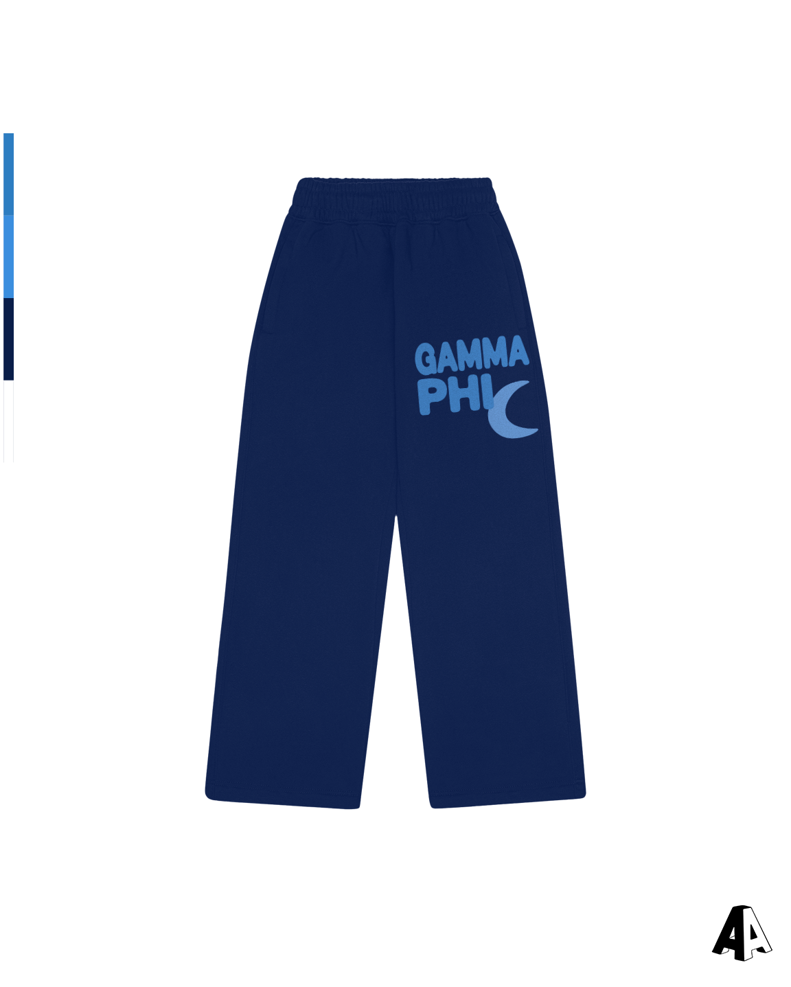 Free Spirit Navy Sweatpants - Gamma Phi Beta - front