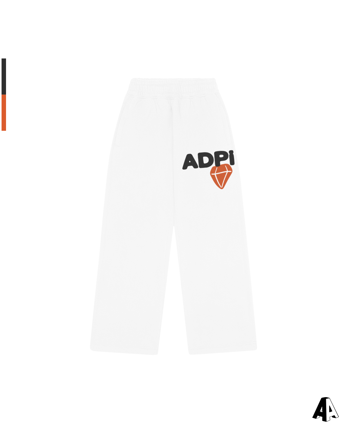 Free Spirit White Sweatpants - Alpha Delta Pi - front