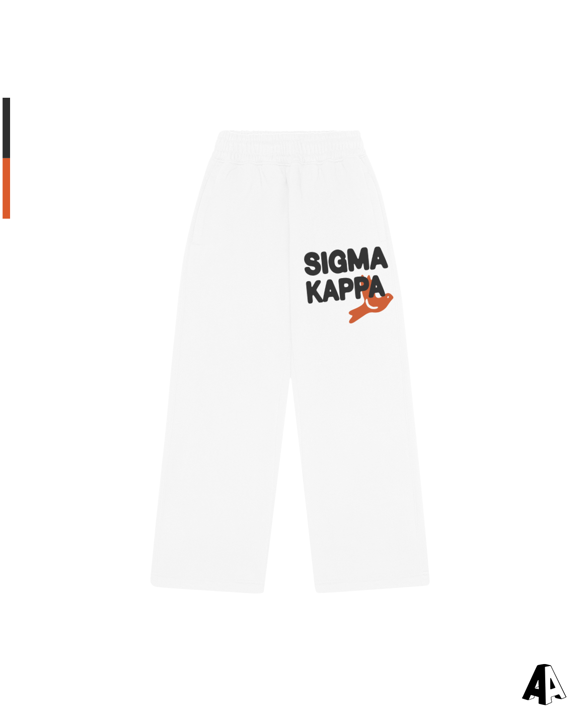 Free Spirit White Sweatpants - Sigma Kappa - front