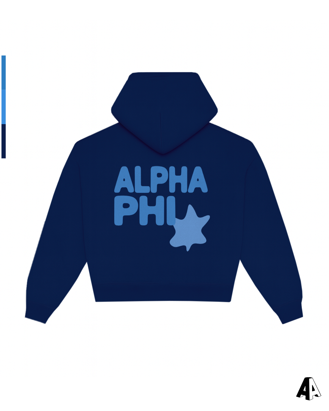 Free Spirit Navy Hoodie - Alpha Phi - back