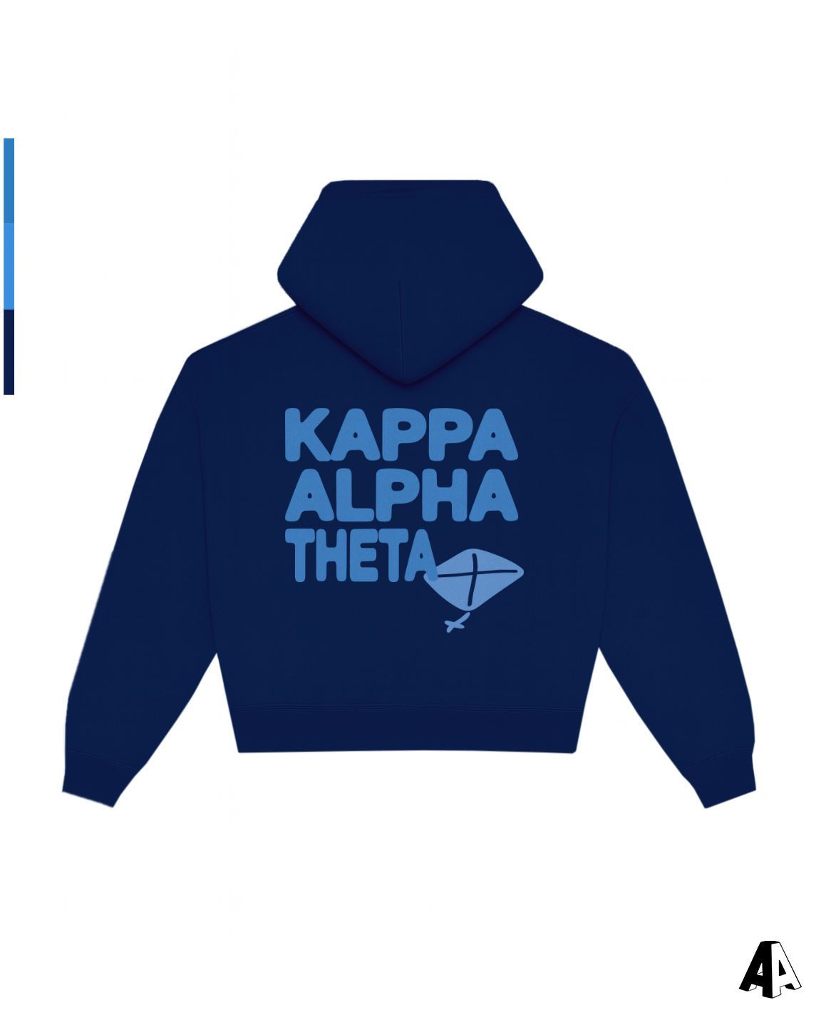 Free Spirit Navy Hoodie - Kappa Alpha Theta - back