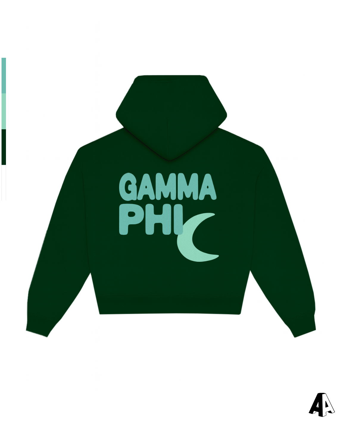 Free Spirit Forest Green Hoodie - Gamma Phi Beta - back