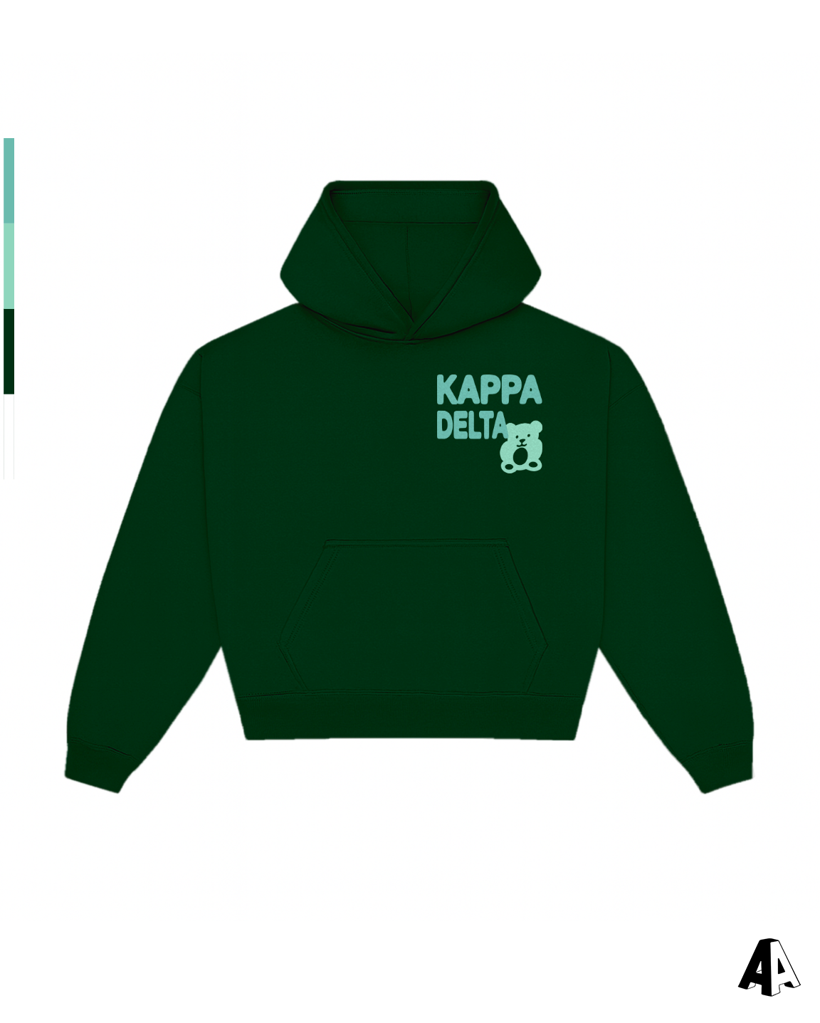Free Spirit Forest Green Hoodie - Kappa Delta - front