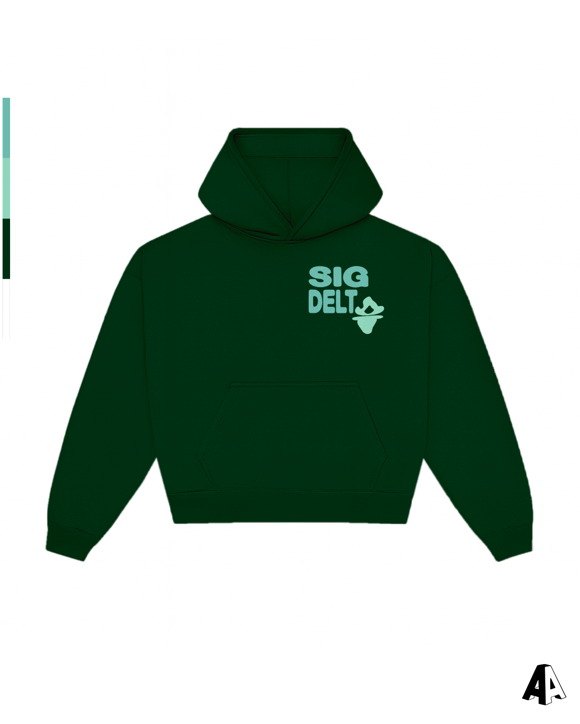 Free Spirit Forest Green Hoodie - Sigma Delta Tau - front