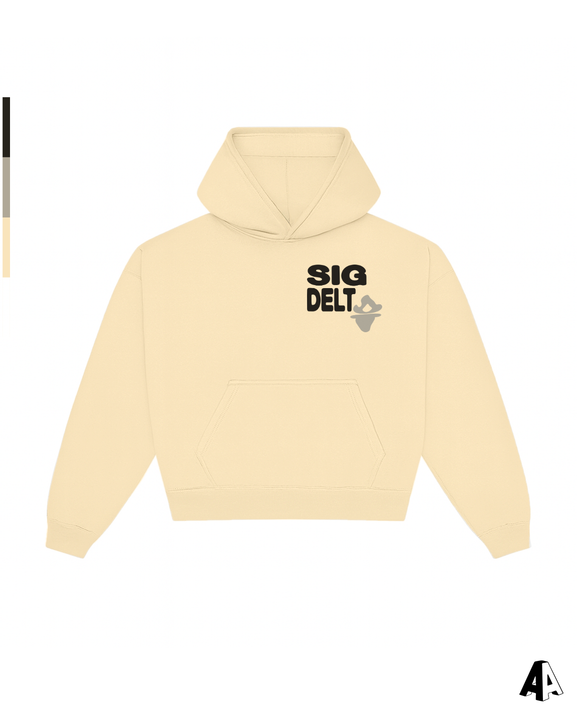 Free Spirit Light Yellow Hoodie - Sigma Delta Tau - front