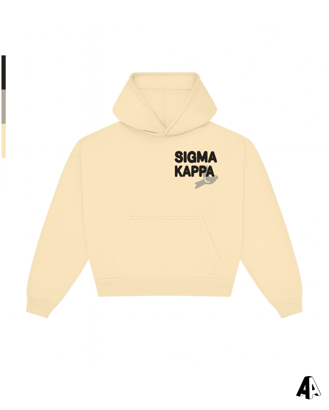 Free Spirit Light Yellow Hoodie - Sigma Kappa - front