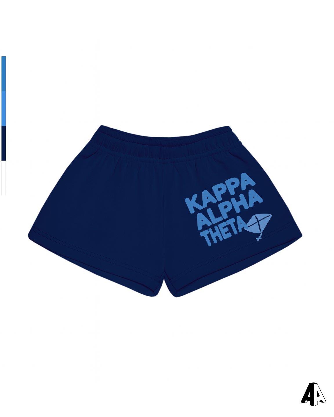 Free Spirit Navy Shorts - Kappa Alpha Theta - front